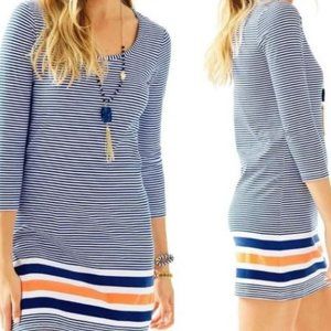 Lilly Pulitzer Beacon Striped 3/4-Sleeve T-Shirt Dress